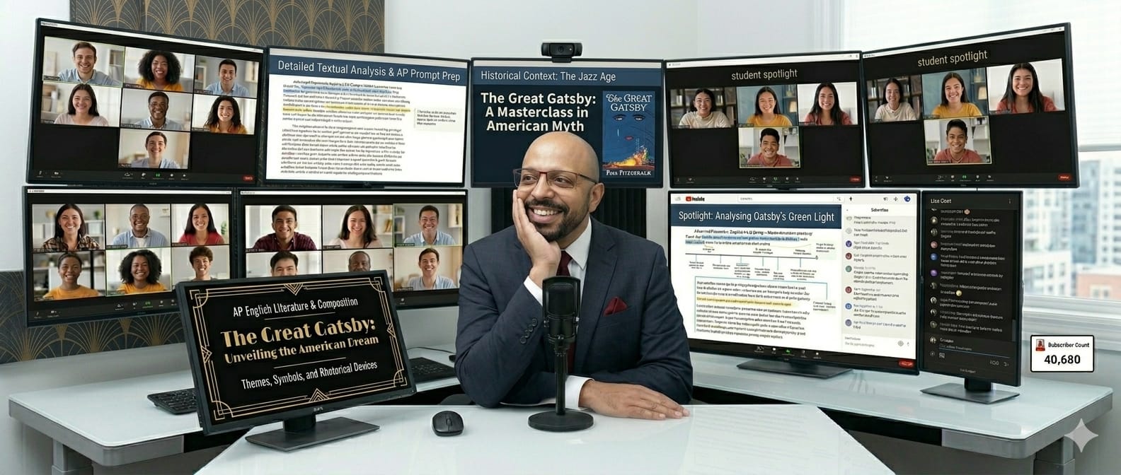 The Global Classroom: Mastering AP English. Discover how a robust, professional-grade online teaching setup can bring classic American literature to life