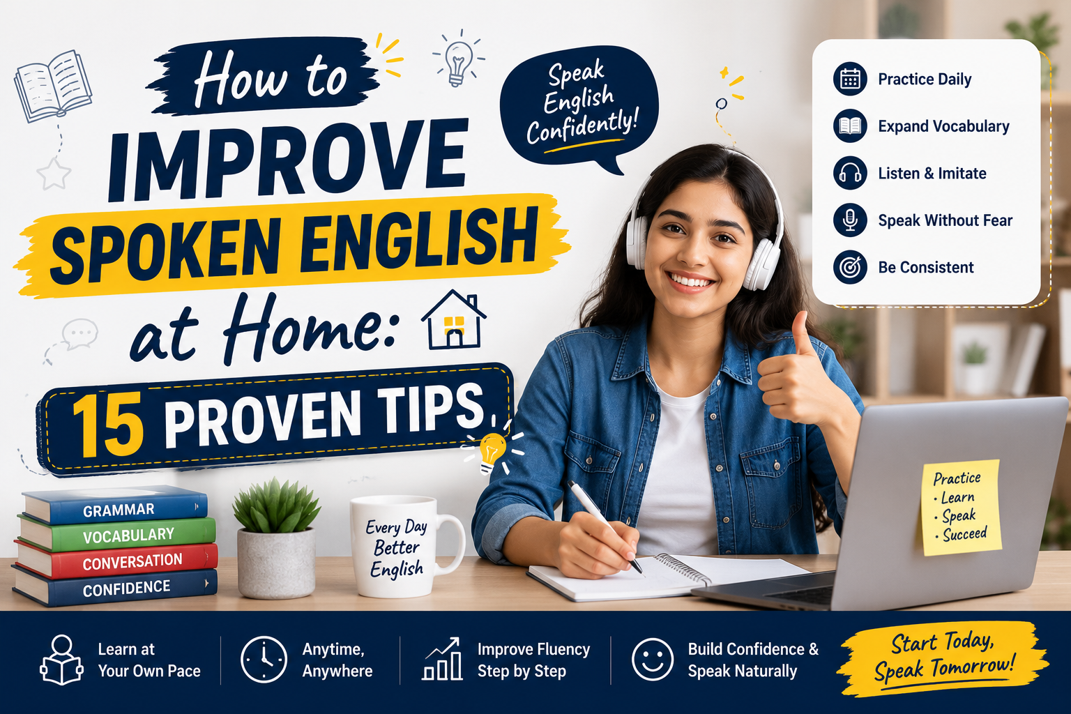 How to Improve Spoken English at Home: 15 Proven Tips
