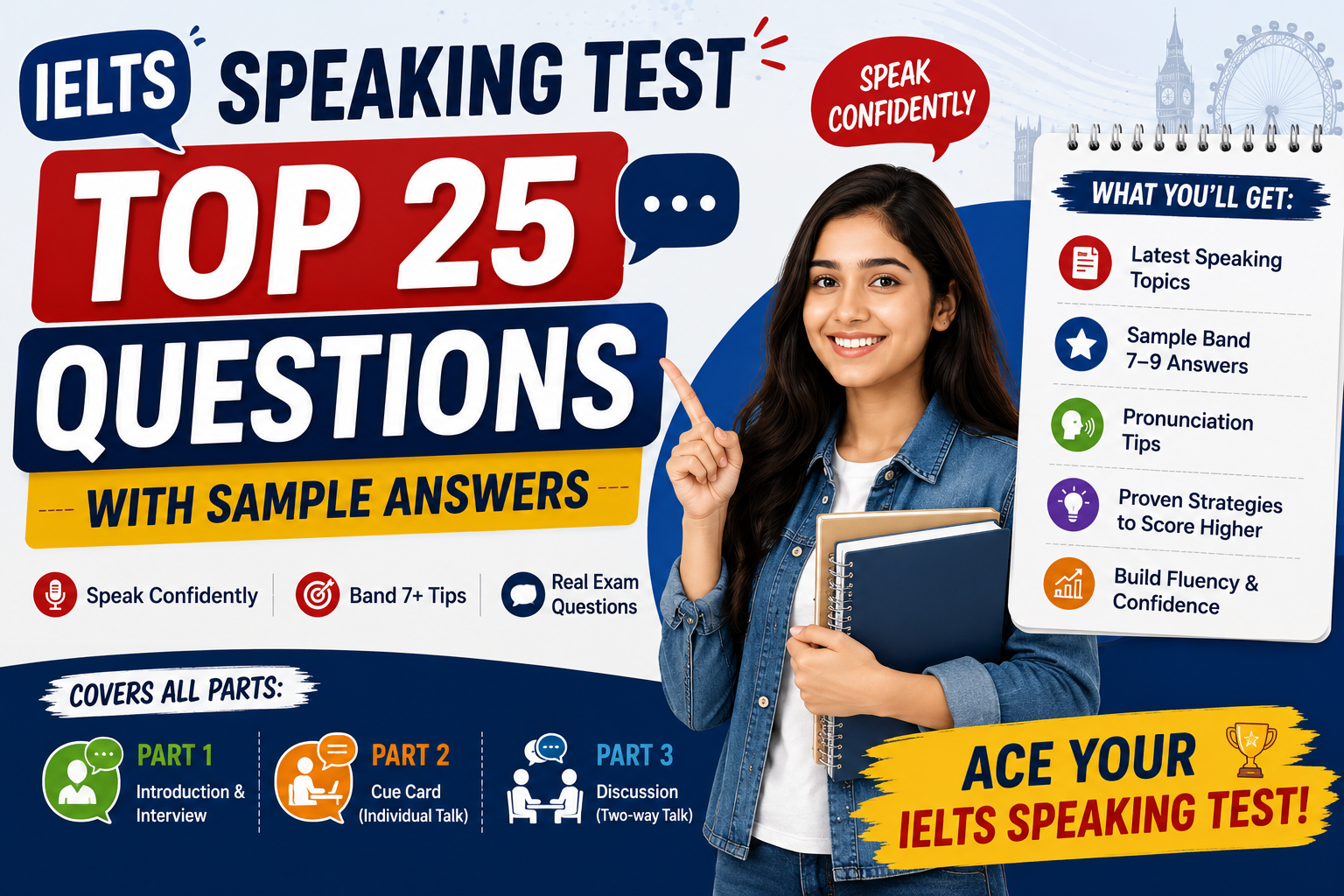 IELTS Speaking Test: Top 25 Questions with Sample Answers