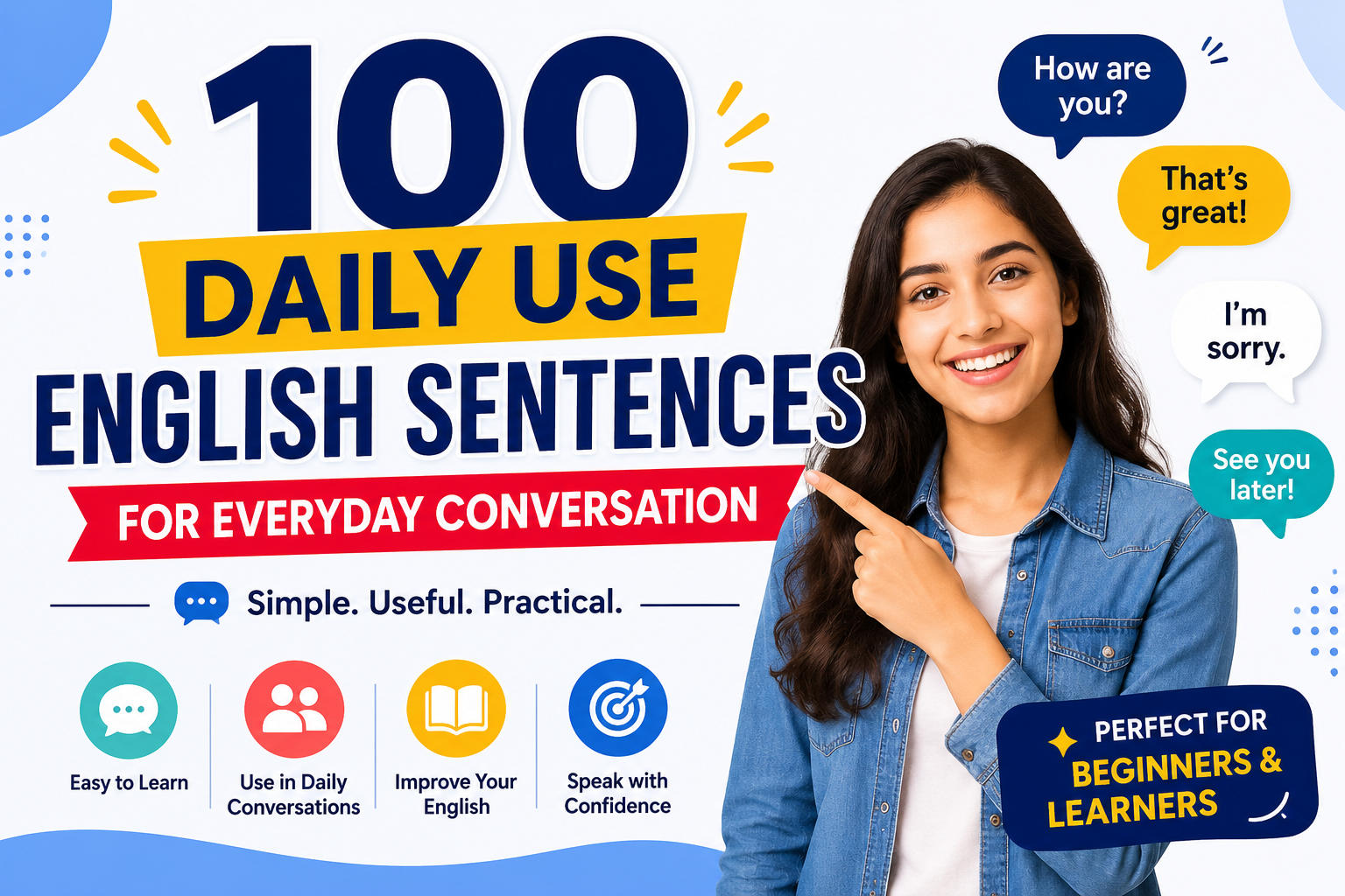 100 Daily Use English Sentences for Everyday Conversation