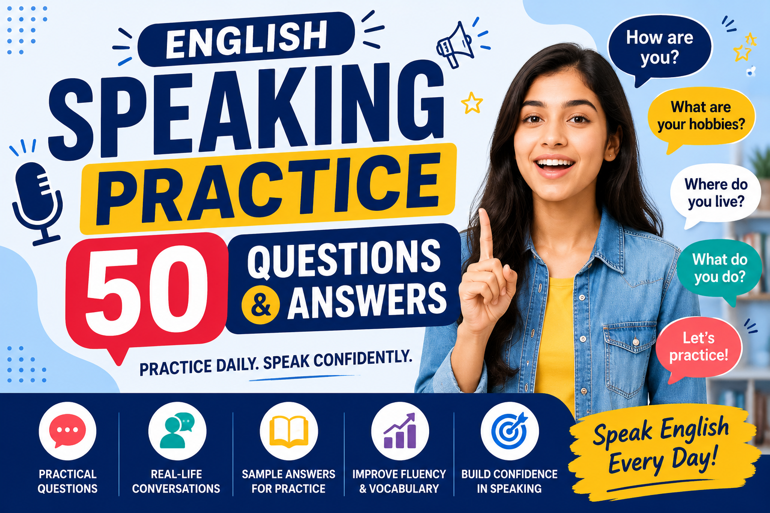 English Speaking Practice: 50 Questions and Answers