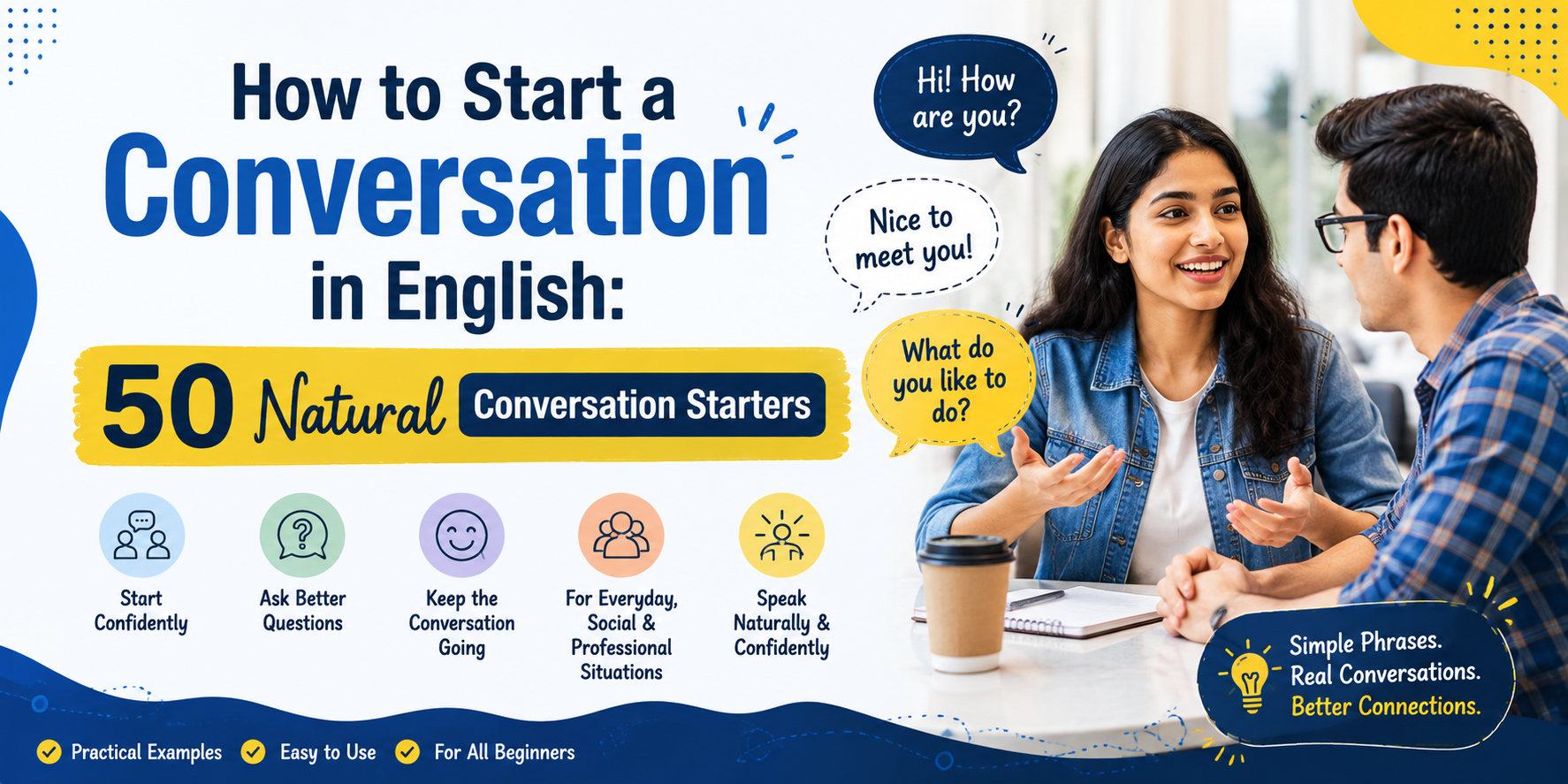 How to Start a Conversation in English: 50 Natural Conversation Starters